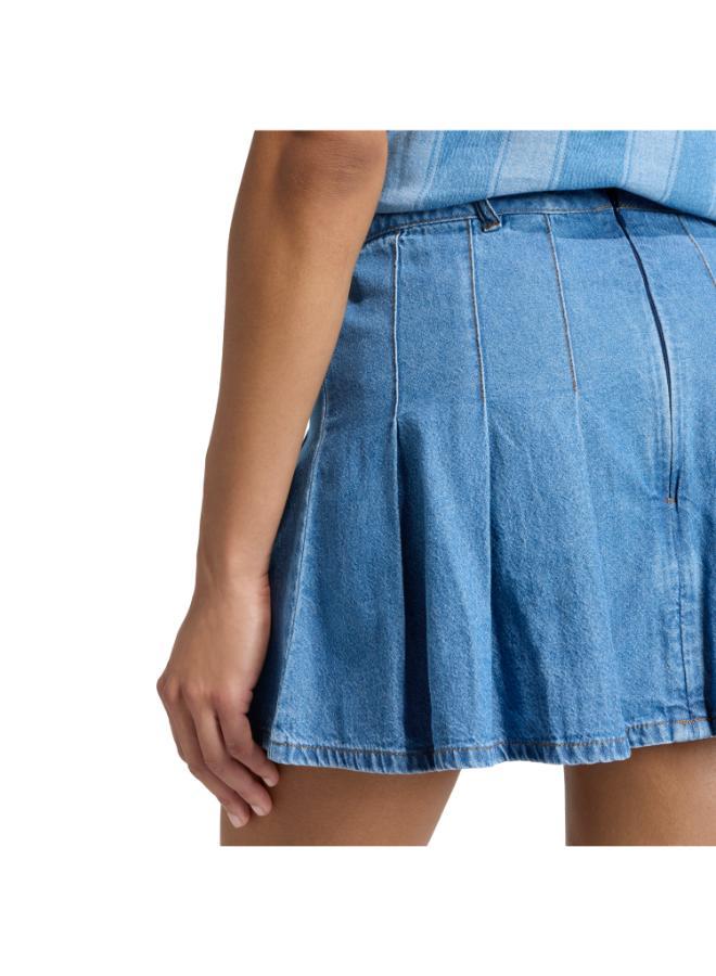 adidas Originals DENIM PLEATED SKIRT - Image 3
